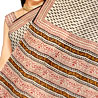 Black Block Print Saree