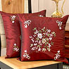 Embroidered Set of Silk Cushion Covers