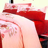 Cotton Satin 4 pieces Embroidered Bedsheet Set