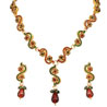 Gold Plated Necklace Earrings Set